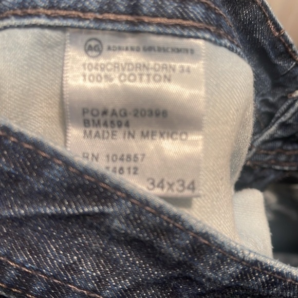 Ag Adriano Goldschmied “The Protege” Blue Straight Medium Wash Relaxed Jeans 34 - Picture 4 of 5